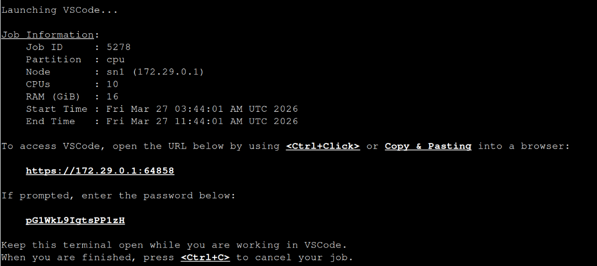Job Information and URL